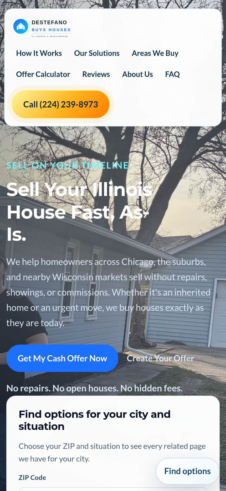 DeStefano Buys Houses mobile website